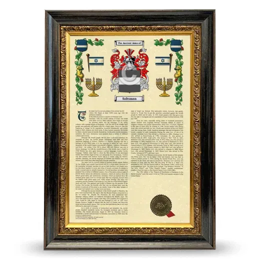 Saltsman Armorial History Framed - Heirloom