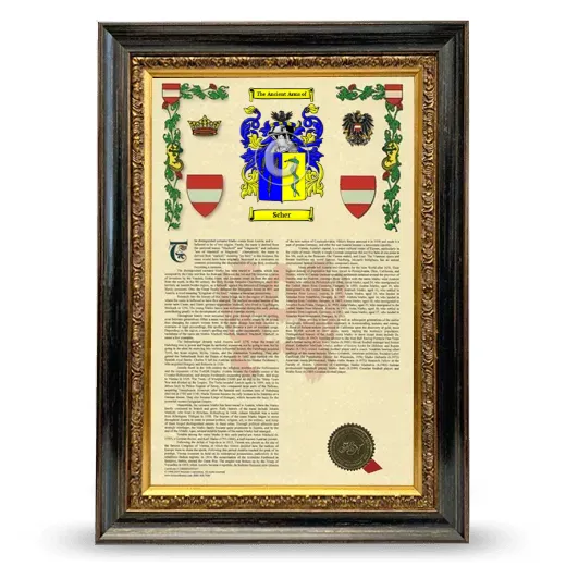 Scher Armorial History Framed - Heirloom