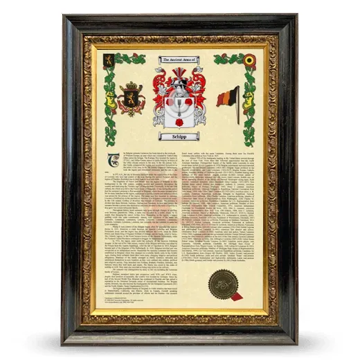 Schipp Armorial History Framed - Heirloom