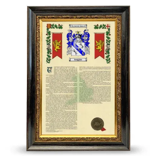 Scoggins Armorial History Framed - Heirloom