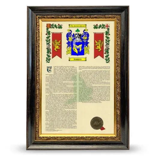 Sconyers Armorial History Framed - Heirloom