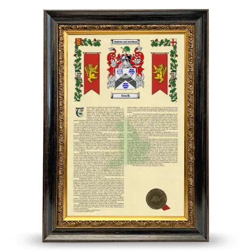 Seach Armorial History Framed - Heirloom