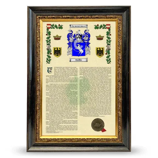 Shäffer Armorial History Framed - Heirloom