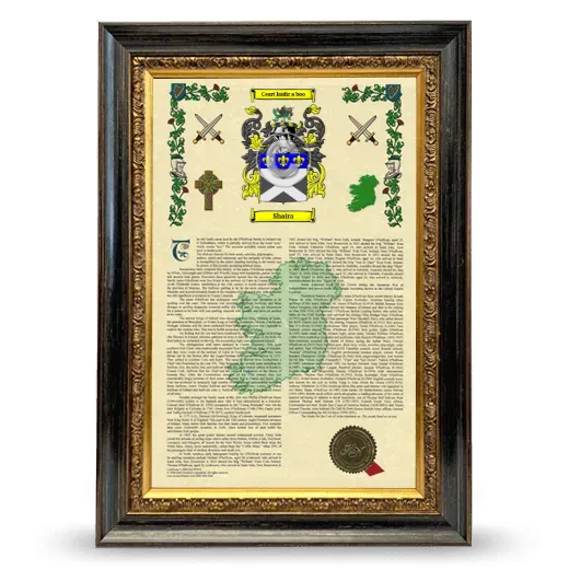Shaira Armorial History Framed - Heirloom
