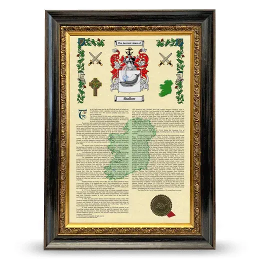 Shallow Armorial History Framed - Heirloom