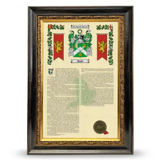Shaple Armorial History Framed - Heirloom