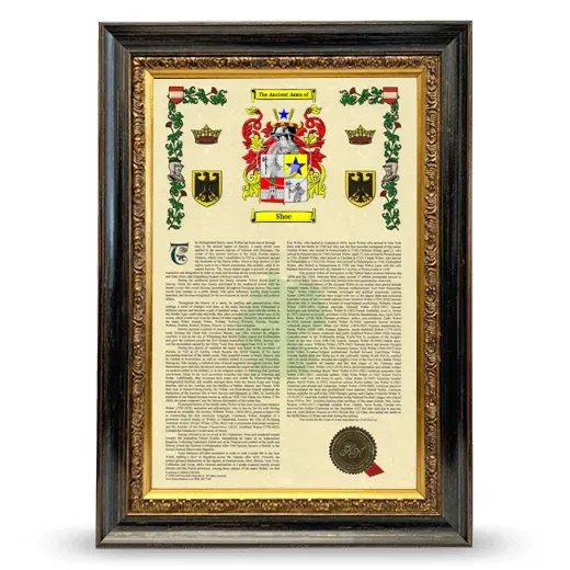 Shoe Armorial History Framed - Heirloom
