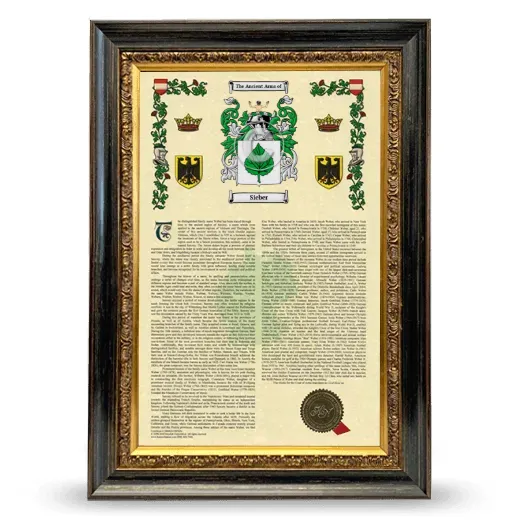Sieber Armorial History Framed - Heirloom