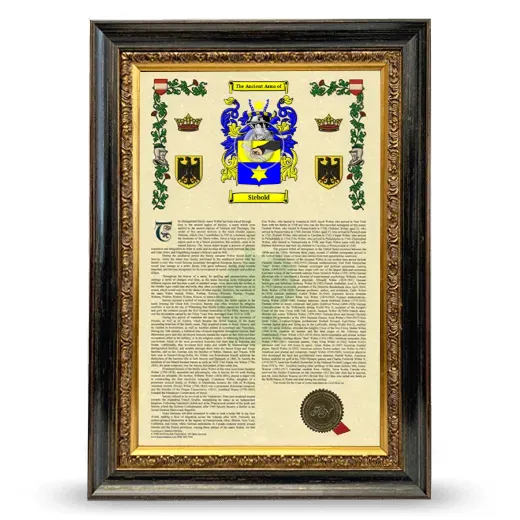 Siebold Armorial History Framed - Heirloom