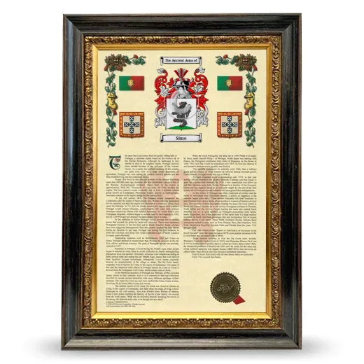 Simo Armorial History Framed - Heirloom