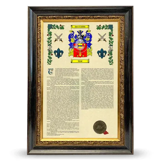 Sirot Armorial History Framed - Heirloom