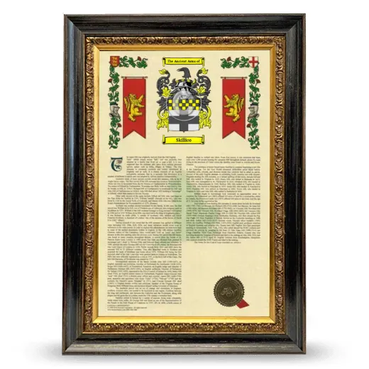 Skillico Armorial History Framed - Heirloom