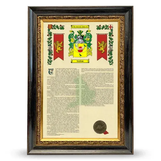 Smiton Armorial History Framed - Heirloom
