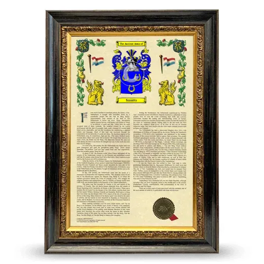 Smutts Armorial History Framed - Heirloom