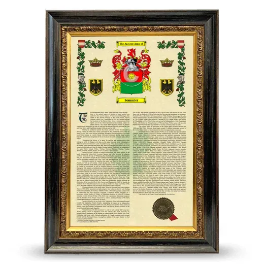 Sommier Armorial History Framed - Heirloom