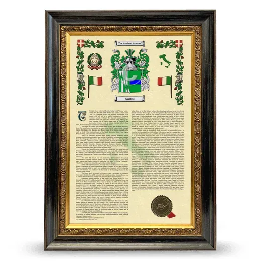 Sorini Armorial History Framed - Heirloom