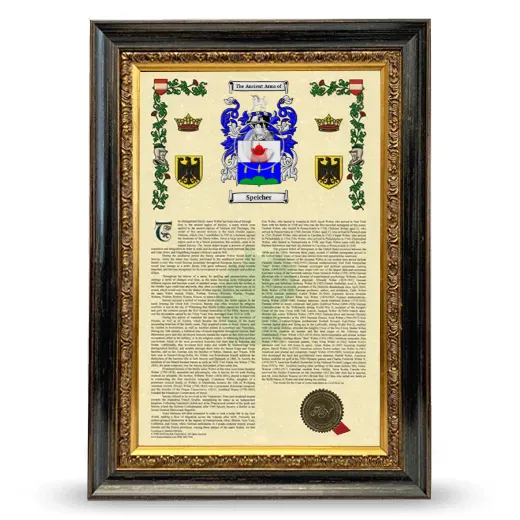 Speicher Armorial History Framed - Heirloom