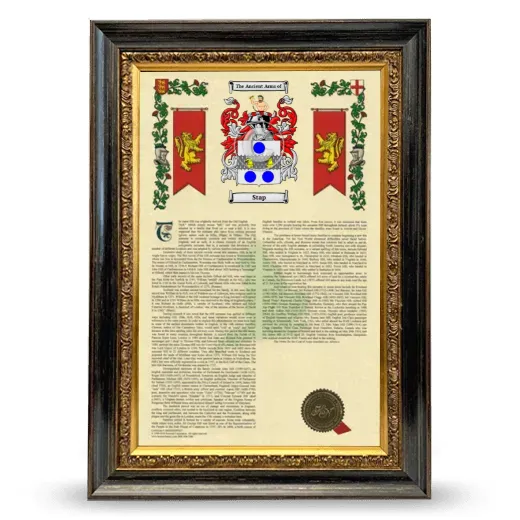 Stap Armorial History Framed - Heirloom