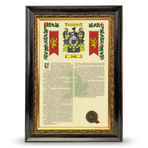 Stegall Armorial History Framed - Heirloom