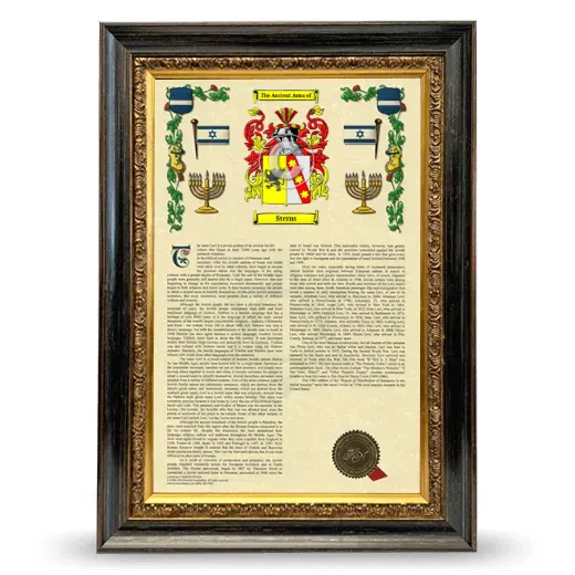 Sterns Armorial History Framed - Heirloom