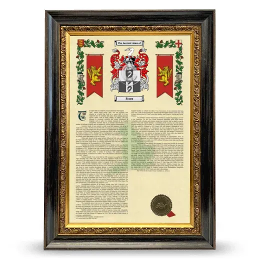 Storr Armorial History Framed - Heirloom