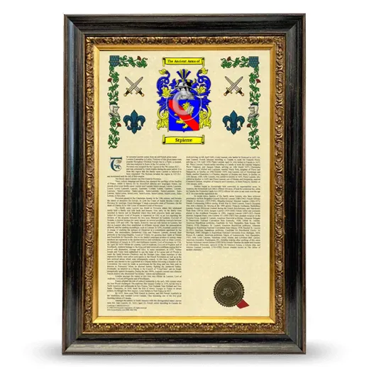 Stpierre Armorial History Framed - Heirloom