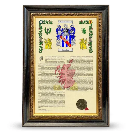 Stradling Armorial History Framed - Heirloom