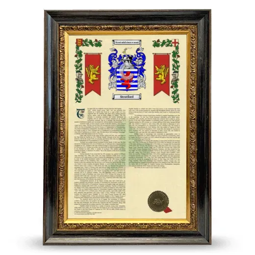 Stratford Armorial History Framed - Heirloom