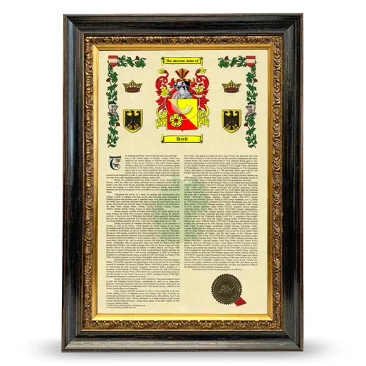 Streit Armorial History Framed - Heirloom