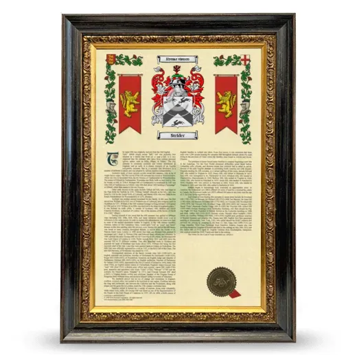 Strider Armorial History Framed - Heirloom