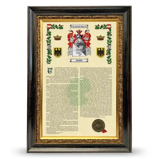 Stroble Armorial History Framed - Heirloom
