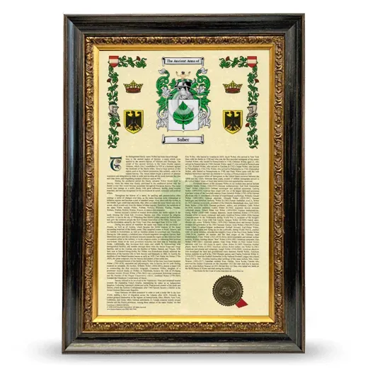 Suber Armorial History Framed - Heirloom