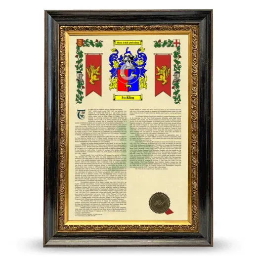 Suckling Armorial History Framed - Heirloom