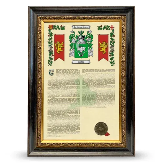 Suston Armorial History Framed - Heirloom