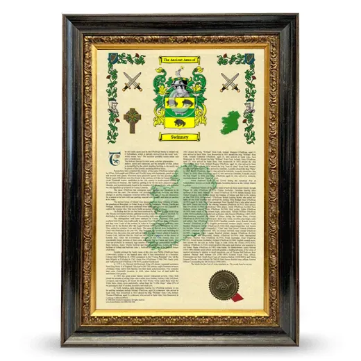 Swinney Armorial History Framed - Heirloom