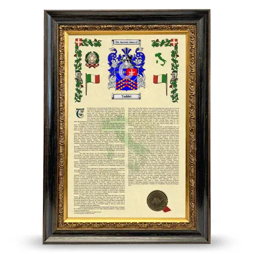 Taddei Armorial History Framed - Heirloom