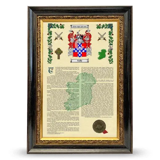 Taffy Armorial History Framed - Heirloom
