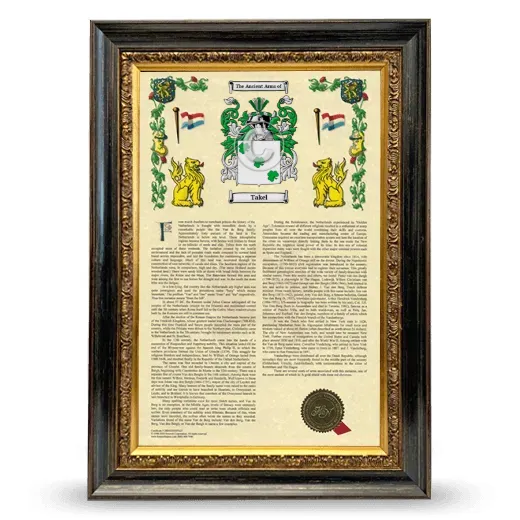 Takel Armorial History Framed - Heirloom