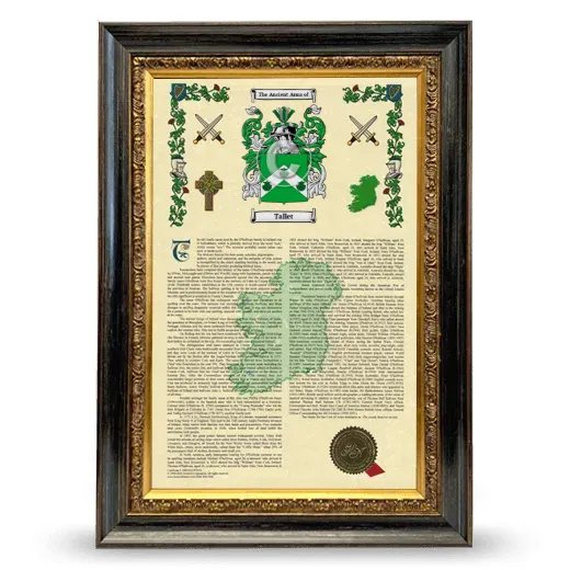 Tallet Armorial History Framed - Heirloom