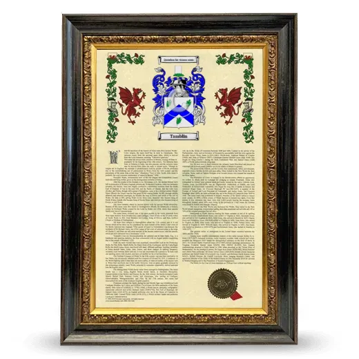 Tamblin Armorial History Framed - Heirloom