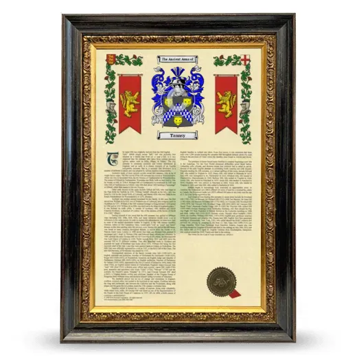 Tannsy Armorial History Framed - Heirloom