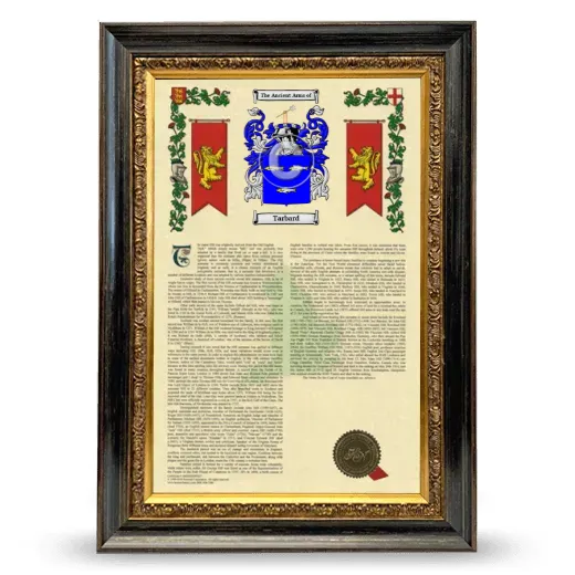 Tarbard Armorial History Framed - Heirloom