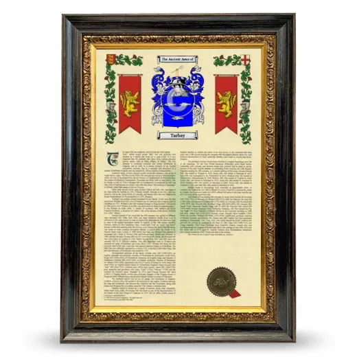 Tarbay Armorial History Framed - Heirloom