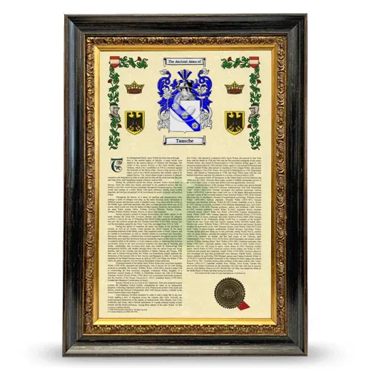 Tausche Armorial History Framed - Heirloom