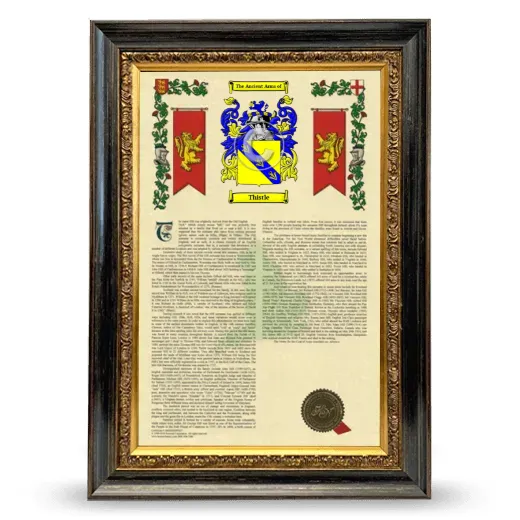 Thistle Armorial History Framed - Heirloom