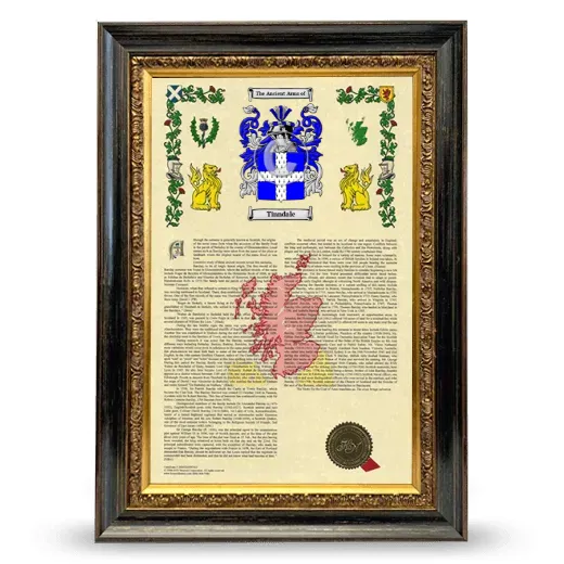 Tinndale Armorial History Framed - Heirloom
