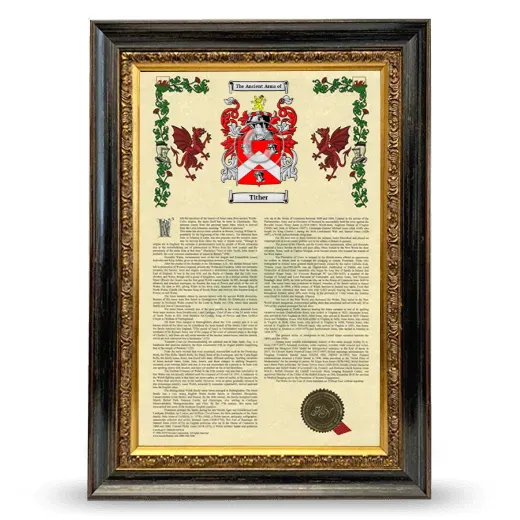Tither Armorial History Framed - Heirloom