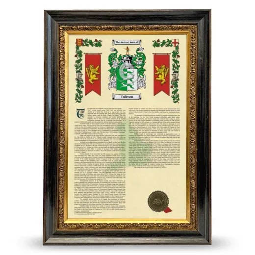 Tolleson Armorial History Framed - Heirloom