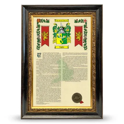 Topler Armorial History Framed - Heirloom