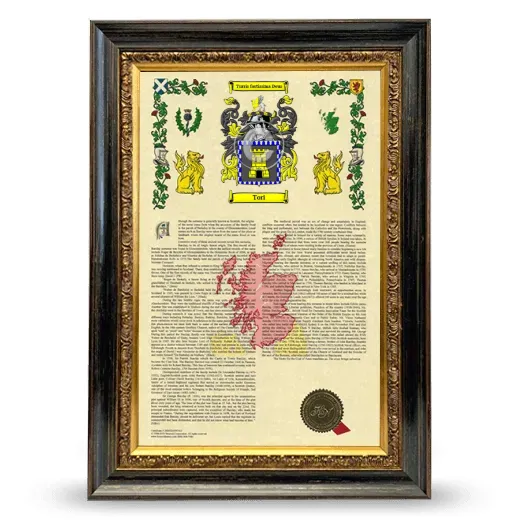 Tori Armorial History Framed - Heirloom